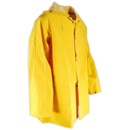 MAGID RainMaster PVC Supported 14 MIL Rain Jacket with Hood, XXL HJ7819-XXL